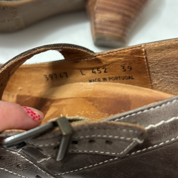 Anthropologie FIDJI taupe pump laser cut Mary Jane size EU 39 US 8 - Picture 7 of 9